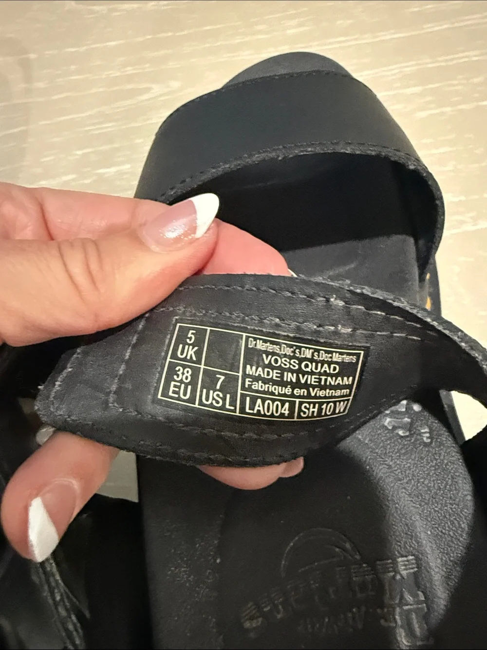 Women’s Dr. Martens Black Leather Sandals with Contrast Stitching